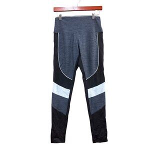 Victorias Secret Pink Ultimate Womens Athletic Leggings M Gray/Black Stretch